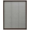 vidaXL barna alum&iacute;nium plisz&eacute; ablaksz&uacute;nyogh&aacute;l&oacute; 80 x 100 cm