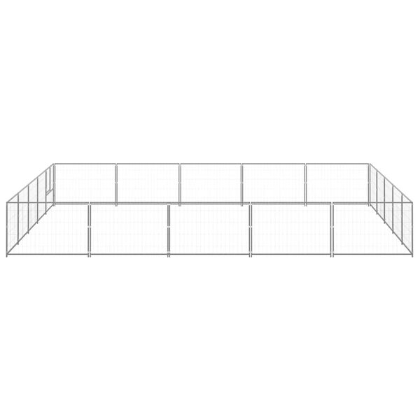 vidaXL ez&uuml;stsz&iacute;nű ac&eacute;l kutyakennel 25 m&sup2;