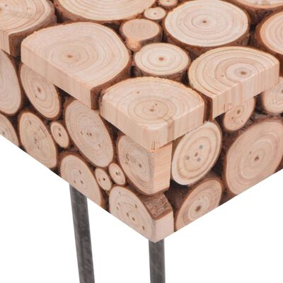 vidaXL valódi fenyőfa dohányzóasztal 120,5 x 60,5 x 35 cm