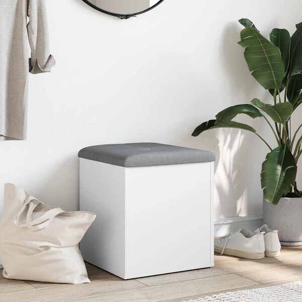 vidaXL feh&eacute;r, r&eacute;tegelt fa t&aacute;rol&oacute;pad 42 x 42 x 45 cm