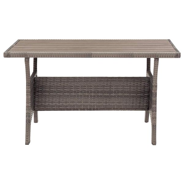 vidaXL sz&uuml;rke polyrattan kerti asztal 120 x 70 x 66 cm