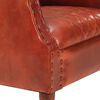 vidaXL barna val&oacute;di bőr kagyl&oacute;fotel 62 x 58 x 65 cm