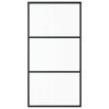 vidaXL fekete ESG &uuml;veg &eacute;s alum&iacute;nium tol&oacute;ajt&oacute; 102 x 205 cm