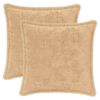 vidaXL P&aacute;rna huzat 2 db HOUTEN Kr&eacute;msz&iacute;nű 40 x 40 cm Műny&uacute;l Szőr