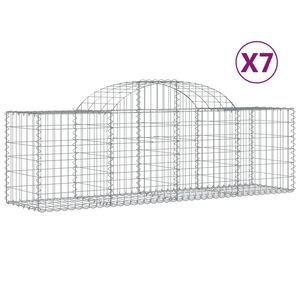vidaXL 7 db &iacute;ves horganyzott vas gabion kos&aacute;r 200x50x60/80 cm
