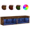 vidaXL 2 db f&uuml;st&ouml;s t&ouml;lgy sz&iacute;nű TV-szekr&eacute;ny LED-ekkel 60 x 30 x 30 cm