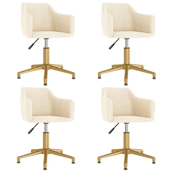 vidaXL 4 db kr&eacute;msz&iacute;nű b&aacute;rsony forg&oacute; &eacute;tkezősz&eacute;k