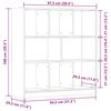 vidaXL antik fa sz&iacute;nű szerelt fa k&ouml;nyvszekr&eacute;ny 97,5 x 29,5 x 100 cm