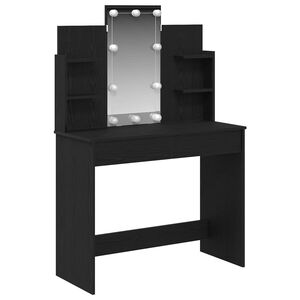 vidaXL &Ouml;lt&ouml;zk&ouml;dőasztal Fekete t&ouml;lgy 96 x 39 x 142 cm Szerelt Fa