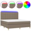 vidaXL t&oacute;psz&iacute;nű sz&ouml;vet rug&oacute;s &eacute;s LED-es &aacute;gy matraccal 180 x 200 cm