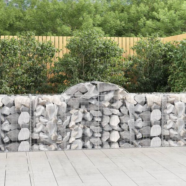 vidaXL 25 db &iacute;ves horganyzott vas gabion kos&aacute;r 200x50x80/100 cm