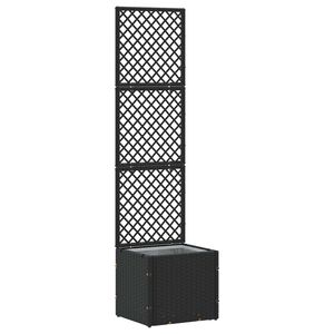 vidaXL Kertifuttat&oacute; vir&aacute;g&aacute;gy&aacute;s Fekete 35 x 30 x 135 cm F&eacute;m