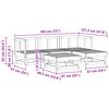 vidaXL Kerti lounge szett 5 pcs Viaszbarna T&ouml;m&ouml;r fenyő