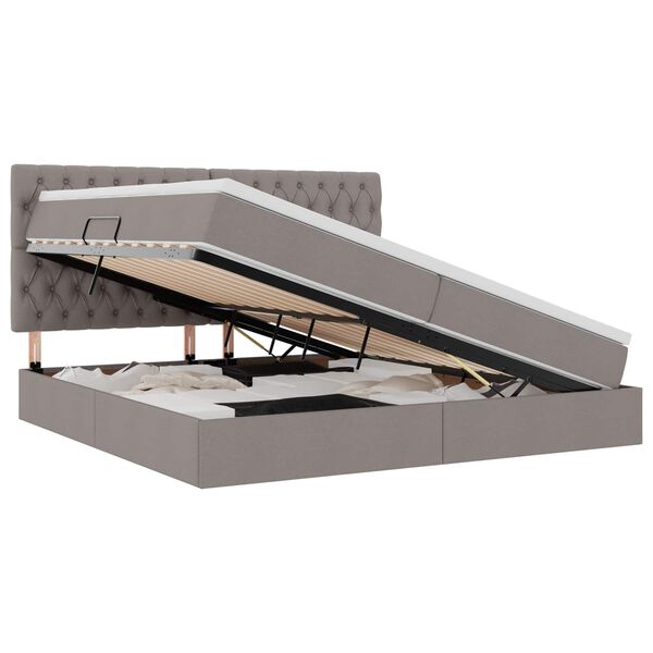 vidaXL &Aacute;gy t&aacute;rol&oacute;val &eacute;s LED l&aacute;mp&aacute;val T&oacute;psz&iacute;nű 200 x 200 cm Poli&eacute;szter