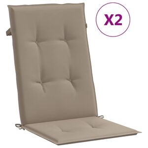 vidaXL 2 db t&oacute;psz&iacute;nű sz&ouml;vet magas h&aacute;tt&aacute;ml&aacute;j&uacute; sz&eacute;kp&aacute;rna 120x50x3 cm