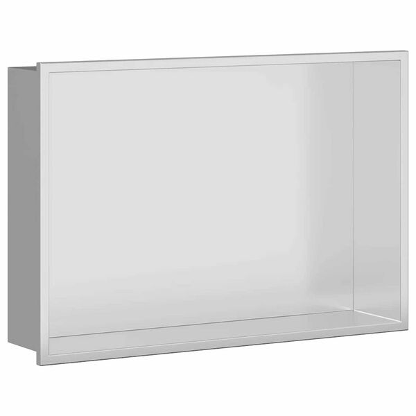 vidaXL Zuhany Niche Ez&uuml;st 45 x 30 x 9,5 cm Rozsdamentes ac&eacute;l
