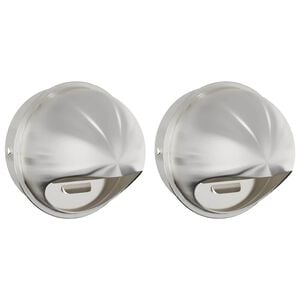 vidaXL Levegő szellőzőfed&eacute;l 2 db Ez&uuml;st 200 mm Rozsdamentes Ac&eacute;l