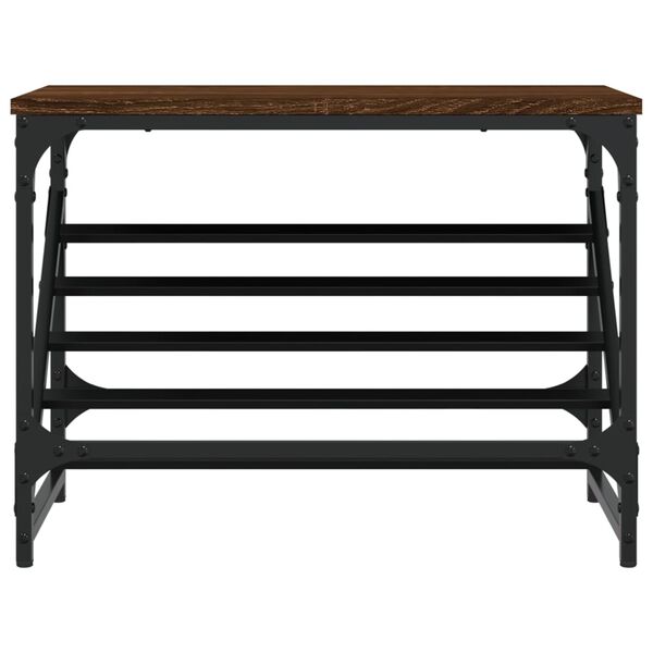 vidaXL barna tölgyszínű szerelt fa cipőtartó 60x30x45 cm