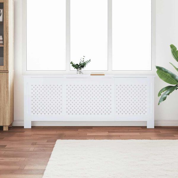 vidaXL feh&eacute;r MDF radi&aacute;torburkolat 205 cm