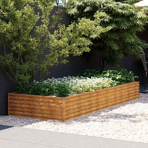 vidaXL corten ac&eacute;l kerti magas&aacute;gy&aacute;s 291x100x36 cm