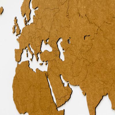 MiMi Innovations Luxury barna világtérkép fali dekoráció 180 x 108 cm