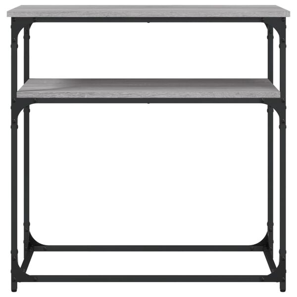vidaXL szürke sonoma színű szerelt fa konzolasztal 75x35,5x75 cm