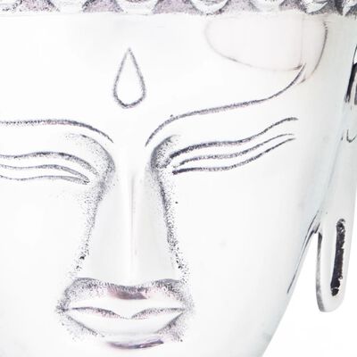 vidaXL falra rögzíthető Buddha fej dekoráció alumínium ezüst
