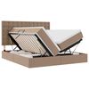 vidaXL &Aacute;gy t&aacute;rol&oacute;val &eacute;s LED l&aacute;mp&aacute;val t&aacute;rol&oacute;val K&aacute;v&eacute; 200 x 200 cm Műbőr