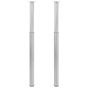 2 teleszk&oacute;pos asztall&aacute;b 710 mm - 1100 mm rozsdamentes ac&eacute;l