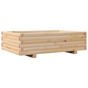 vidaXL t&ouml;m&ouml;r fenyő kerti vir&aacute;gl&aacute;da 90 x 60 x 26,5 cm