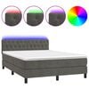 vidaXL s&ouml;t&eacute;tsz&uuml;rke b&aacute;rsony rug&oacute;s &eacute;s LED-es &aacute;gy matraccal 140x190 cm