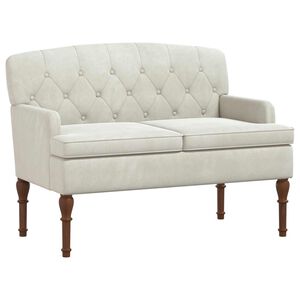 vidaXL Gombra tűz&ouml;tt loveseat Kr&eacute;msz&iacute;nű 111 x 65 x 79 cm B&aacute;rsony