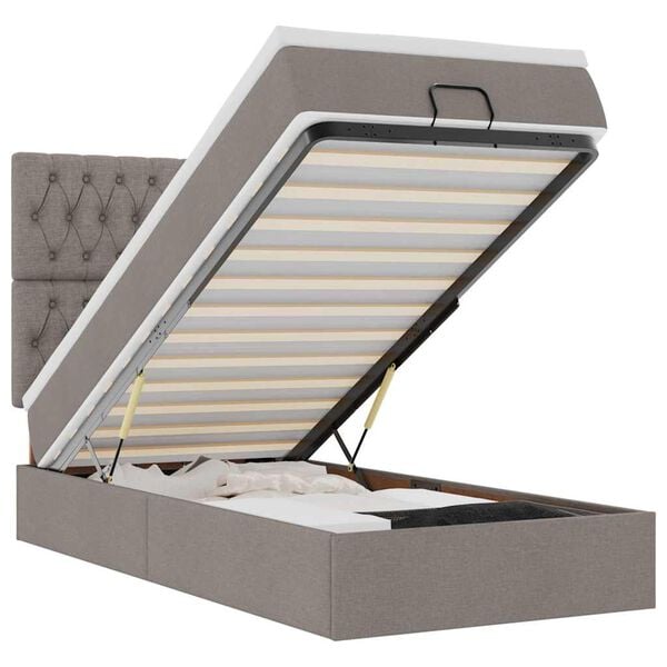 vidaXL Oszm&aacute;n &aacute;gykeret matraccal t&oacute;psz&iacute;n 80x200cm sz&ouml;vet