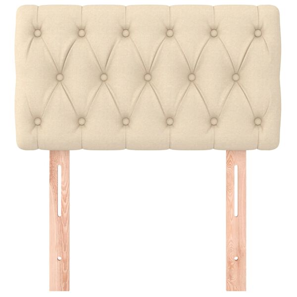 vidaXL krémszínű szövet fejtámla 80x7x78/88 cm