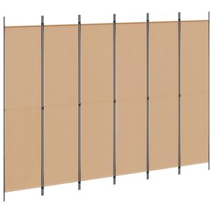 vidaXL 6-paneles szobaelv&aacute;laszt&oacute; B&eacute;zs 300 x 220 cm Sz&ouml;vet