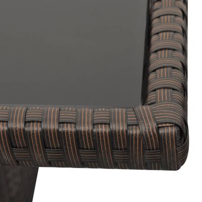 vidaXL 4 részes barna polyrattan kerti bútorszett párnákkal