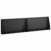 vidaXL T&aacute;mfal 2 db 80 x 12 x 30 cm Ac&eacute;l Fekete