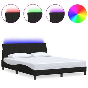 vidaXL fekete sz&ouml;vet &aacute;gykeret matrac n&eacute;lk&uuml;l Hanko 160 x 200 cm