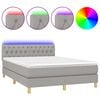 vidaXL vil&aacute;gossz&uuml;rke sz&ouml;vet rug&oacute;s &eacute;s LED-es &aacute;gy matraccal 140x200 cm