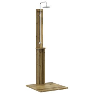 vidaXL K&uuml;lt&eacute;ri zuhany Term&eacute;szetes 75 x 76 x 217 cm Impregn&aacute;lt fenyőfa