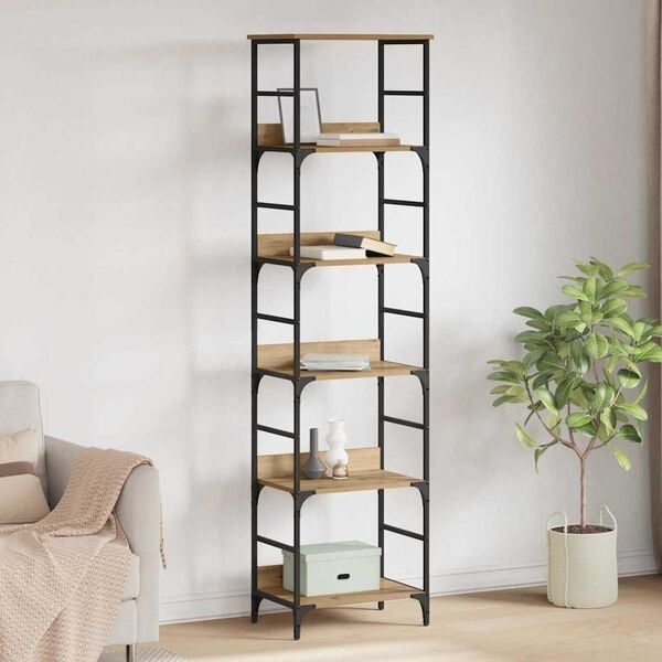 vidaXL K&ouml;nyvespolc Artisan t&ouml;lgy 50 x 33 x 188,5 cm Faanyag