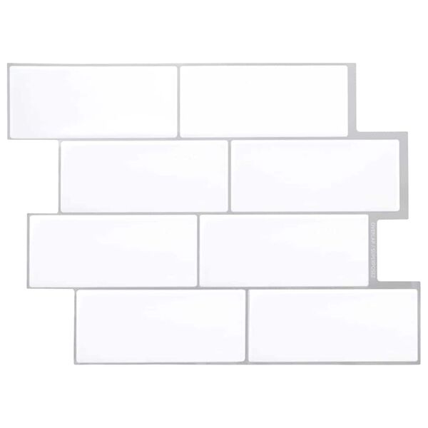 vidaXL Dekoratív Matricák 10 pcs Fehér szürke 29,4 x 21,4 x 0,8 cm