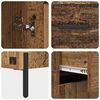 vidaXL Magasfiú Falra szerelhető Öreg fa 69,5 x 34 x 180 cm Faanyag