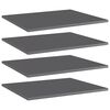 vidaXL 4 db magasf&eacute;nyű sz&uuml;rke forg&aacute;cslap k&ouml;nyvespolc 60 x 50 x 1,5 cm