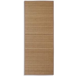 N&eacute;gysz&ouml;gletes barna bambusz szőnyeg 80 x 200 cm