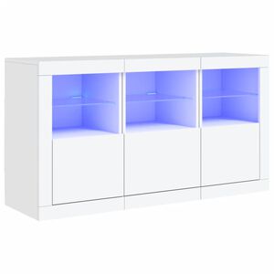 vidaXL feh&eacute;r t&aacute;lal&oacute;szekr&eacute;ny LED-vil&aacute;g&iacute;t&aacute;ssal 123 x 37 x 67 cm