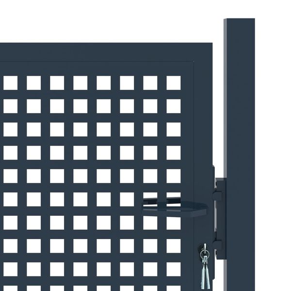 vidaXL antracit sz&iacute;nű ac&eacute;l ker&iacute;t&eacute;skapu 102 x 175 cm