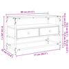vidaXL sz&uuml;rke sonoma szerelt fa TV-szekr&eacute;ny &uuml;veglappal 80 x 35 x 51 cm