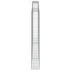 vidaXL 9 db íves horganyzott vas gabion kosár 400x30x220/240 cm