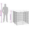 vidaXL ezüstszínű acél kutyakennel 110 x 110 x 110 cm